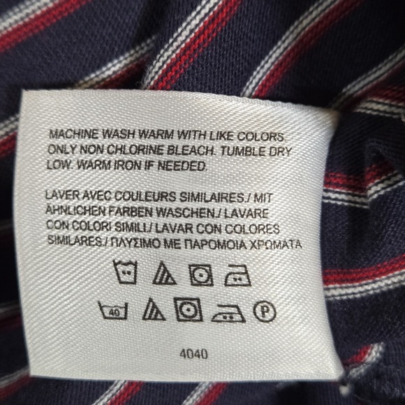 Brooks Brothers Mens‎ 346 Short Sleeve Polo Red White Blue Striped Large - Picture 8 of 9